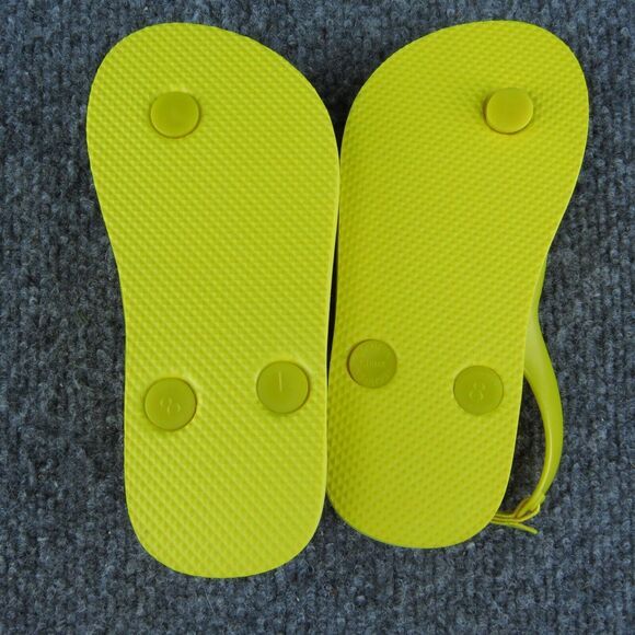 Old Navy Girls Flip Flop Shoes Yellow Synthetic‎ Pull On Size T 8 Medium - Picture 6 of 6
